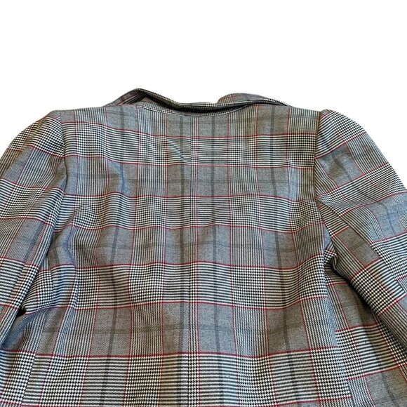 Walter Baker Plaid Long Length Oversized Blazer Jacket Black Button Size Large - Picture 7 of 12